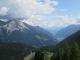 Poschiavo- Alp Grüm: pohľad južný späť na Lago Poschiavo, 30.8.2013, © Juraj Földes