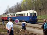 26.04.2003 - Lužná u Rak., stanice: M 274.004 + Calm + 830.090 jako zvláštní vlak z Rakovníka © PhDr. Zbyněk Zlinský
