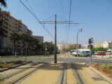 Valencie: tramvajové těleso na ulici Carrer d''Almassora nezapře svou velkorysostí železniční původ	17.4.2013	 © 	Jan Přikryl