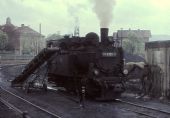 Lokomotiva 99.6101 v depu Wernigerode dne 6.5.1987 © Pavel Stejskal