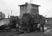 Depo Wernigerode s lokomotivami 99.601 a 99.7246 dne 6.5.1987 © Pavel Stejskal