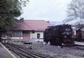 Lokomotiva 99.7238 na konci dráhy ve Wernigerode dne 6.5.1987 © Pavel Stejskal