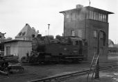 Lokomotiva 99.601 „Balerina“ v depu Wernigerode dne 6.5.1987 © Pavel Stejskal