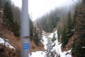 Pohled z vlaku Berninabahn na potůček Acqua da Pila mezi stanicemi Cavaglia a Alp Grüm	26.4.2013	 © 	Lukáš Uhlíř