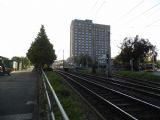 Stuttgart: celkový pohled na tramvajovou konešnou Vaihingen, domeček vpravo patří přilehlému autobusovému terminálu, 2.10.2013 © Jan Přikryl