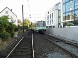 Bonn: souprava tramvají typu B100 z poloviny 80. let opustila zastávku Rhöndorf a míří na konečnou linky 67 Bad Honnef, 3.10.2013 © Jan Přikryl