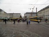 Karlsruhe: celkový pohled na hlavní náměstí Marktplatz před začátkem výstavby tramvajového tunelu, 4.10.2013 © Jan Přikryl