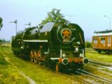 475 179 pri obiehaní súpravy zvláštneho vlaku v rámci osláv 150 rokov železnice v Československu, 25.6.1989, Slavkov u Brna © PhDr. Peter Bado