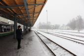 24.01.2014 - Hrádek nad Nisou: kolejiště směr Zittau, vlevo VT 22 (642.322-1/642.822-0) jako Os 20910 © PhDr. Zbyněk Zlinský