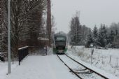 24.01.2014 - Varnsdorf-pivovar Kocour: VT 22 (642.322-1/642.822-0) se strojově vrací do Seifhennersdorfu © PhDr. Zbyněk Zlinský