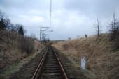 12.01.2014 - Bażanowice: km 32,0: Návesť značí blížiacu sa zastávku © Lukáš Holeš