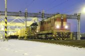 Lokomotivy 742.117 + 111.017 (zálohy č. 2 a 1) na terminálu dne 29. 1. 2014 © Pavel Stejskal