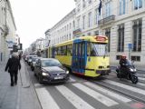 Brusel: původní provedení tramvají PCC z počátku 70. let v podobě školní tramvaje číslo 7760 STIB/MIVB u zastávky Parc/Park v centru města	8.10.2013	. © 	Jan Přikryl