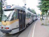 Brusel: tříčlánková tramvaj PCC číslo 7959 z roku 1978 stojí na lince 92 v zastávce Station Saint-Job/Station Sint-Job směrem do centra	8.10.2013	. © 	Jan Přikryl