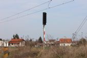 22.03.2014 - Opatovice n.L.: vjezdové návěstidlo EL na vlečce č. 4237 EOP © PhDr. Zbyněk Zlinský