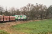 31.3.2014 - Nučice: 741.703+741.704 se soupravou prázdných vozů © Jiří Řechka