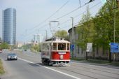 18.04.2014 - Olomouc: historická tramvaj mezi zastávkami Envelopa a Tržnice © Radek Hořínek
