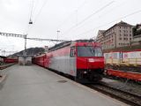 St. Moritz, lokomotiva ř. Ge 4/4 III 645, 12.4.2014 ©Jiří Mazal