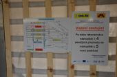 8.5.2014 - Olomouc hl.n.: Orientační plán pro cestující a cedule informující o rekonstrukci podchodu a 4. nástupiště © Matěj Maděra