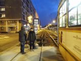 Budapešť: dočasná konečná tramvajové linky 2 Kossuth Lajos tér po dobu rekonstrukce prostoru kolem Parlamentu	7.12.2013	 © Jan Přikryl