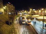 Budapešť: večerní setkání českých tramvají typu T5C5 v terminálu Szell Kálmán tér na linkách 59 a 61	7.12.2013	 © Jan Přikryl