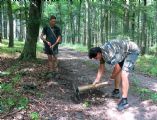 Srpen 2014 - Katarínka: zahajujeme železniční archeologii, jeden z prvních nálezů © Ivan Ružek