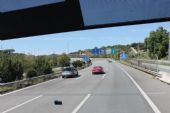 19.06.2014 - dálnice C-32: blíží se mýtná brána (foto z autobusu) © PhDr. Zbyněk Zlinský