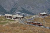 Nádraží Riffelberg s vlakem z Gornergratu, 24.09.2014 © Pavel Stejskal