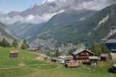 Zermatt z lanovky nad stanicí Furi, 25.09.2014 © Pavel Stejskal