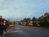 Hillerød: autobusy NAD, vzadu ''nohabka'' Lokalbanen © Tomáš Kraus, 26.10.2014