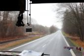 19.11.2014 - za Lovčicemi.: trať 062 a silnice I/11 směrem ke Chlumci n.C. (foto z autobusu NAD) © PhDr. Zbyněk Zlinský