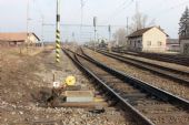 21.02.2015 - Opatovice n.L.-Pohřebačka: výhybka č. 7 je v km 16,487, začátek vlečky 4237 EOP v km 16,485 © PhDr. Zbyněk Zlinský