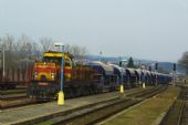 15.3.2015 - Moldava nad Bodvou: Vlak U. S. Steel Košice s 774 501-1 na čele © Ondrej Krajňák