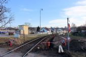 17.03.2015 - žst. Rychnov n.Kn.: trať 022 k Častolovicím z přejezdu P4108 © PhDr. Zbyněk Zlinský