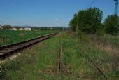 Výhybka odvratnej koľaje, Chynorany, 18.4.2014 © Kamil Korecz