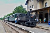 25.7.2015 - Bakov nad Jizerou: 310.0134, parní vlak Klubu přátel železnice Českého ráje © Jiří Řechka