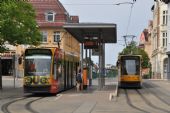 Zastávka Bahnhofsplatz s tramvajemi 201 a 103; srpen 2015 © Pavel Stejskal