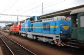 26.09.2015 - Hradec Králové hl.n.: T 444.162 (726.062-3) + T 466.007 (735.007-7) v čele Hv 10018 z Letohradu © PhDr. Zbyněk Zlinský