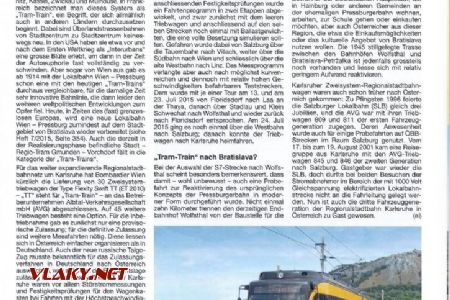 ''Tram- Train'' auf der Pressburgerbahn (el) in: Schienenverkehr aktuell- Eisenbahn Österreich 9/2015, Minirex AG Luzern