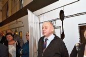 1.3.2016 - Muzeum hlavního města Prahy: místopředseda správní rady Nadace Okřídlené kolo Miroslav Kapoun odpovídá na dotaz © Jiří Řechka