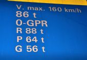 Údaje o rychlosti, hmotnosti a brzdících váhách lokomotiv řady 12 SNCB; Česká Třebová, 7.3.2016 © 