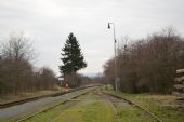 27.2.2016 - Čelechovice na Hané: nádraží, pohled směr Kostelec na Hané, vlevo stála dříve remíza © Martin Skopal