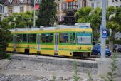 Neuchâtel: souprava tramvají typu Be 4/4 z roku 1981 přijíždí do konečné stanice Place Pury Littorail, 25.6.2014 © Lukáš Uhlíř