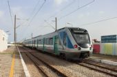 01.06.2016 - station Mahdia Z.T.: EMU 22 jako 20 min. opožděný vlak 537 Sousse Bab Jedid - Mahdia © PhDr. Zbyněk Zlinský