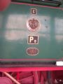 Imatrikulace a výrobní štítky parní lokomotivy řady P8 královské pruské železniční správy (KPEV) z roku 1913, 4.7.2016 © Jan Přikryl