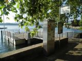 Ženeva: přístaviště lodní linky M4 De Chateaubriand v parku Mon Repos na severním břehu jezera, 26.6.2014 © Jan Přikryl