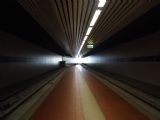 Dvoukolejná podzemní stanice Centovalliny je umístěná kolmo pod kolejištěm normálněrozchodného nádraží Domodossola, 27.6.2014 © Jan Přikryl
