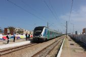 07.06.2016 - station Mahdia Z.T.: EMU 01 přijíždí jako vlak 532 Mahdia - Sousse Bab Jedid © PhDr. Zbyněk Zlinský