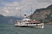 Parník ''Stadt Luzern'' vplouvá do přístavu Flüelen; 01.06.2016 © Pavel Stejskal