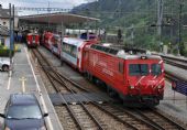 Glacier Express opouští Disentis-Mustér a směřuje do Zermattu; 03.06.2016 © Pavel Stejskal